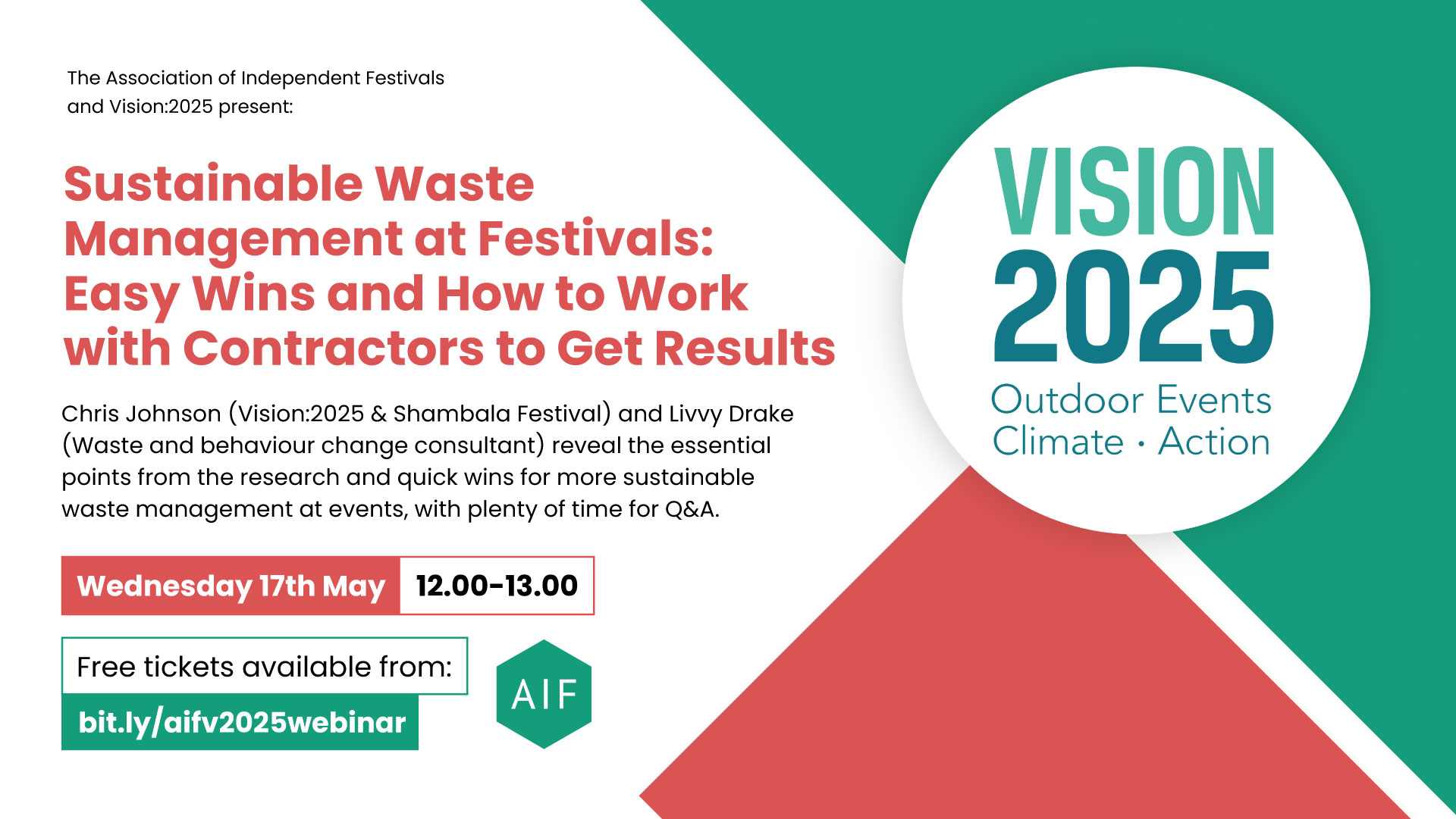 Free Webinar AIF and Vision 2025 present Sustainable Waste